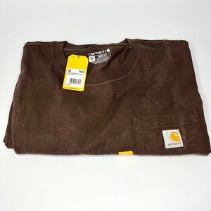 Carhartt Men's 2XL Tall Loose Fit Heavyweight Long Sleeve Pocket T-Shirt